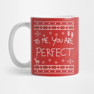 Love Actually To Me You Are Perfect Christmas Knit Mug